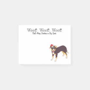 Post-it® Joyeux Noël Ouah Ouah Chien Mignon en Chapeau de P