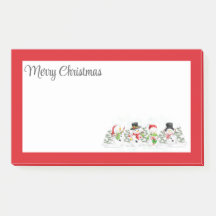 Joyeux Noël Snowmen Post-it Notes