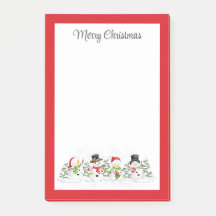 Joyeux Noël Snowmen Post-it Notes