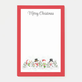 Post-it® Joyeux Noël Snowmen Post-it Notes