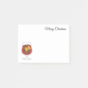 Post-it® Joyeux Noël vin chaud épicé gribouillis rouge