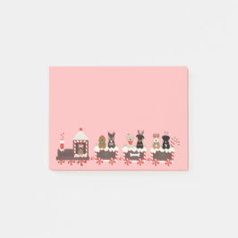 Post-it® Joyeux Pawlidays Chien Noël Train de vacances