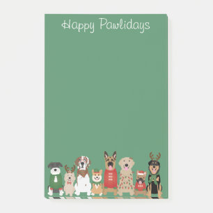 Post-it® Joyeux Pawlidays Chiens Red Green