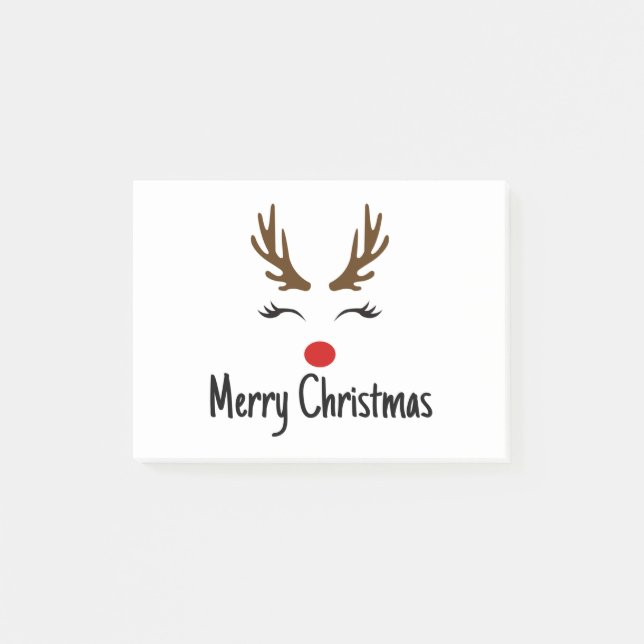 Post-it® Joyeux rennes de Noël (Devant)