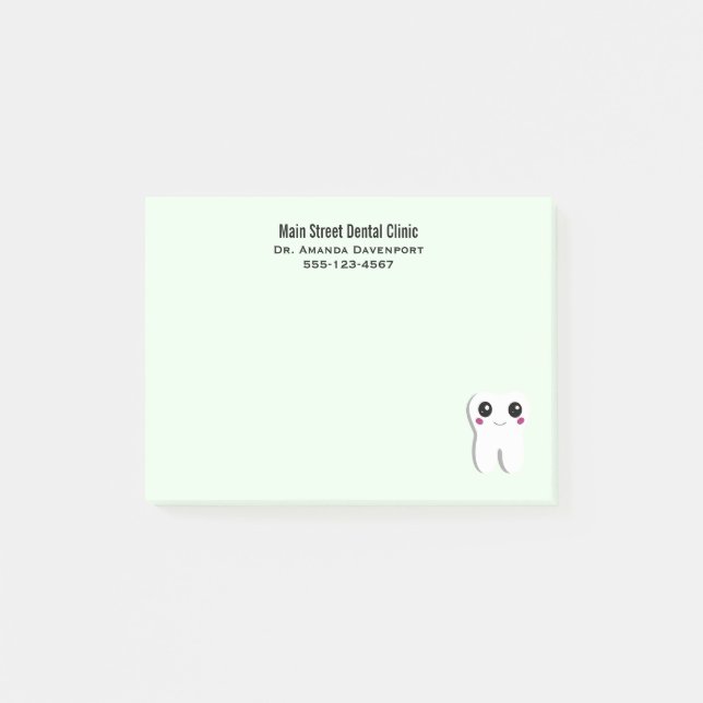 Post-it® Joyeux sourire Dental Tooth Cute (Devant)