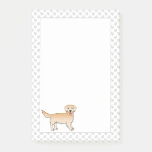 Post-it® Joyeux Yellow Golden Retriever mignon chien avec p