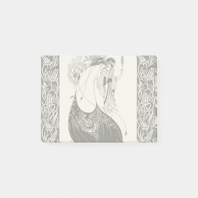 Post-it® Jupe Peacock Beardsley Art Nouveau (Devant)