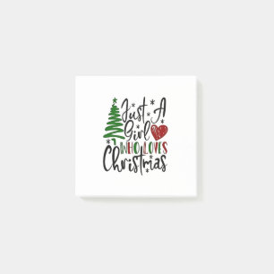 Post-it® Juste une fille qui aime Noël Amoureux de Noël