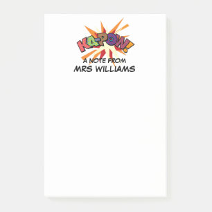 Post-it® KA-POW Bande dessinée personnalisée amusante et co