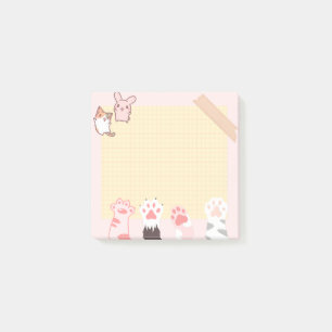Post-it® kawaii chat kitty pastel amoureux meow kitten c