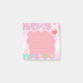 Post-it® Kawaii mignon ours rose pourpre