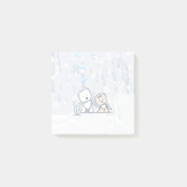Post-it® KiniArt Notes sur les terriers d'hiver (Devant)
