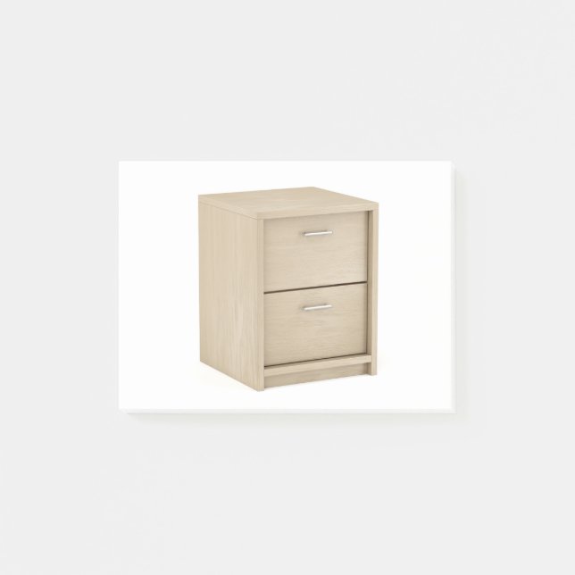 Post-it® Kiosque en bois avec deux tiroirs (Devant)
