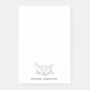 Post-it® Kitten Sleeping Funny Chats Sketch Personnalisé