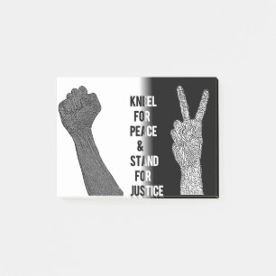Post-it® Kneel for Peace and Stand for Justice