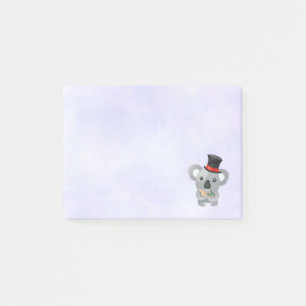 Post-it® Koala mignon dans un casquette supérieur noir