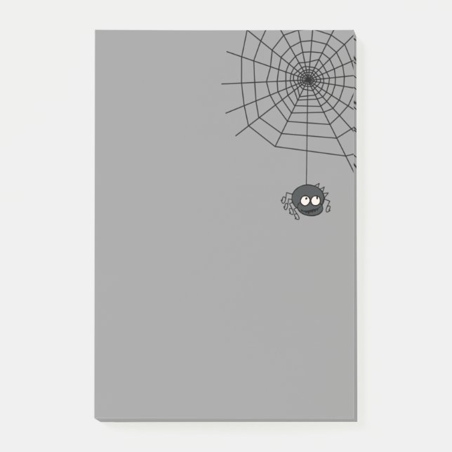 Post-it® La Belle Halloween gris d'automne Spiderweb Post s (Devant)