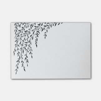 Post-it® La branche blanche noire de saule pleurant part de