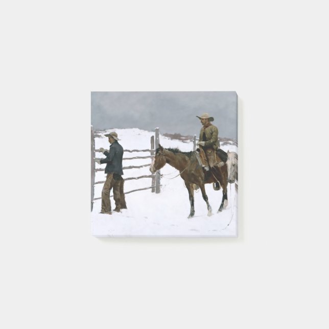 Post-it® "La chute du cowboy" par Frederic Remington (Devant)