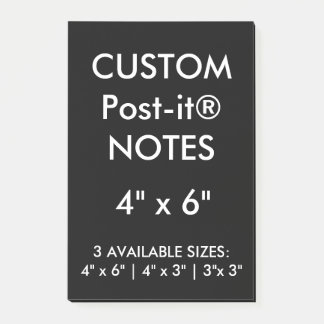 Post-it® La coutume a personnalisé 4" x 6" blanc de notes