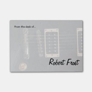 Post-it® La guitare électrique noire élégante ficelle le