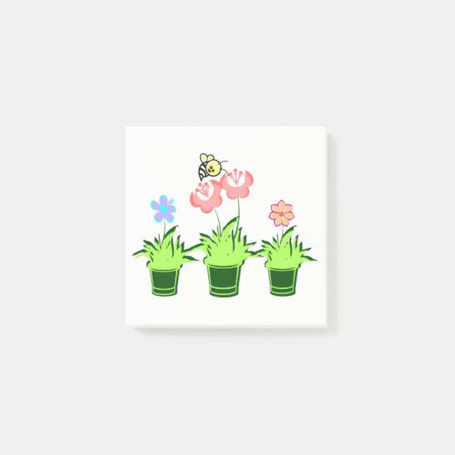 Post-it® la "jolie fleur plante" les notes collantes, notes (Devant)