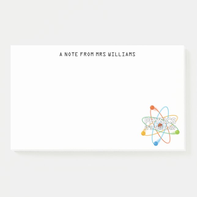 Post-it® LA PHYSIQUE C'EST LA LOI Amusante Science (Devant)