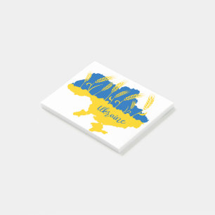 Post-it® La typographie ukrainienne et l'oreille au blé sur