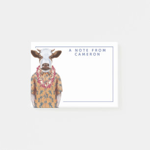 Post-it® La vache à chemise hawaïenne ajoutent votre no