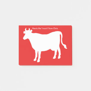Post-it® La vache drôle "voici les MOO "