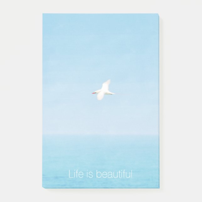 Post-it® La vie est belle Aqua Beach Citation Inspirationne (Devant)