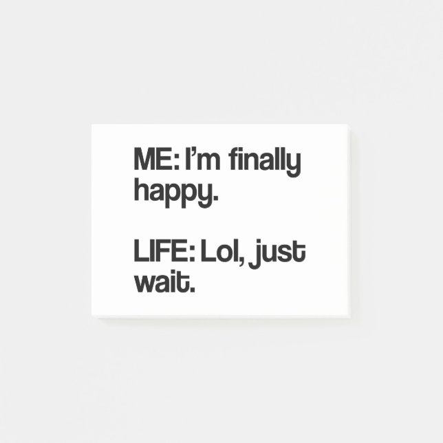 Post-it® La vie suce (Devant)