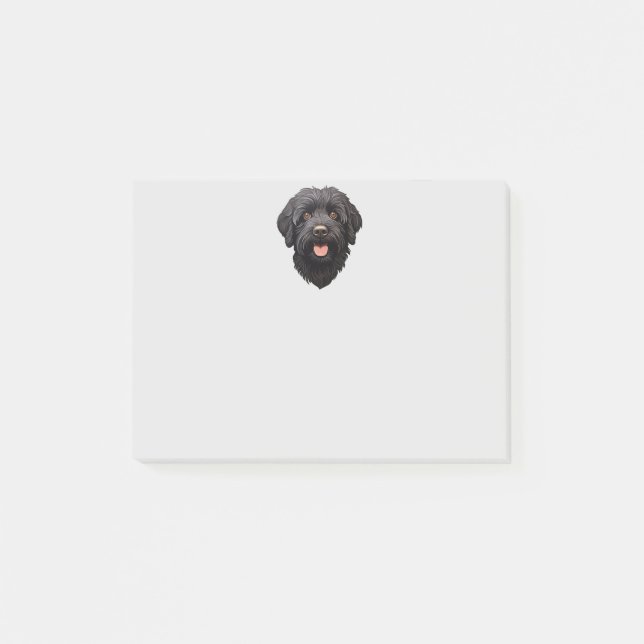 Post-it® Labradoodle Chien noir (Devant)