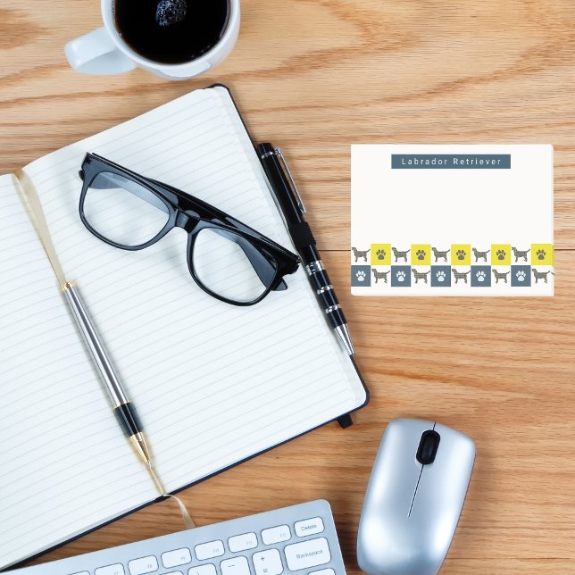 Post-it® Labrador Retriever Dog & Paw Yellow & Blue Griefs (Créateur téléchargé)