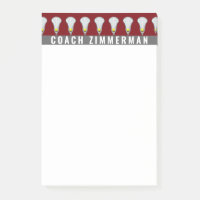 Lacrosse Sports Personnalisé Maroon Post-It Notes