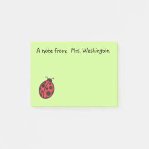Post-it® Ladybug Teacher's Post It Notes