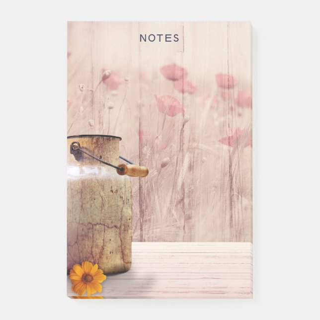 Post-it® Lait rustique peut style rustique sur bois (Devant)