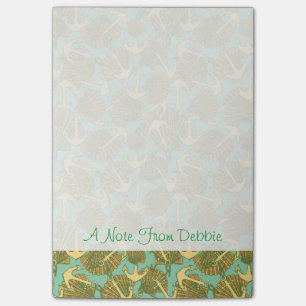 Post-it® L'Ancre et les coquilles dans le motif vintage  