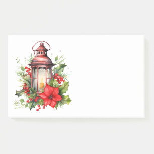 Post-it® Lanterne rouge de Noël Poinsettia et pin
