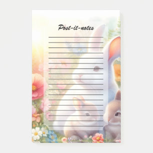 Post-it® Lapin de Pâques de printemps Famille Fleur Jardin