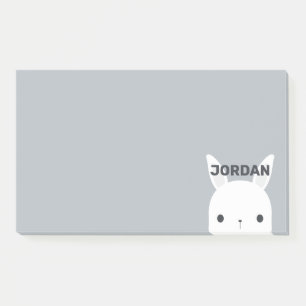 Post-it® Lapin Mignon Personnalisé avec un Nom