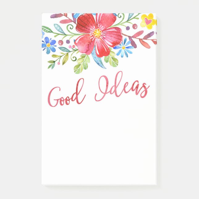 Post-it® L'aquarelle fleurit de bonnes idées (Devant)