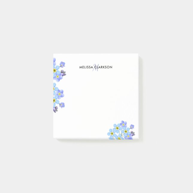 Post-it® L'aquarelle florale m'oublient pas nom de (Devant)