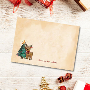 Post-it® L'arbre de Noël et la coutume du cerf disent
