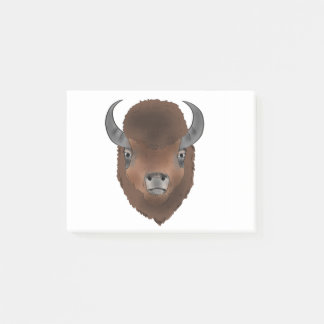 Post-it® L'art animal sauvage de la tête de bison