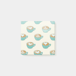 Post-it® Latte Art dans de mignons cafés bleus