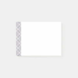 Post-it® Lavande Gris Plaid Motif