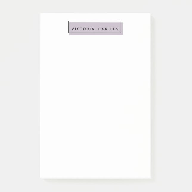 Post-it® Lavande Logo Feminine Professionnel personnalisé (Devant)