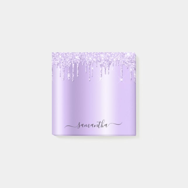 Post-it® Lavender Glitter Drips Shimmer (Devant)