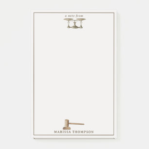 Post-it® Law Scales Gavel Juridique Antique Nom Personnalis